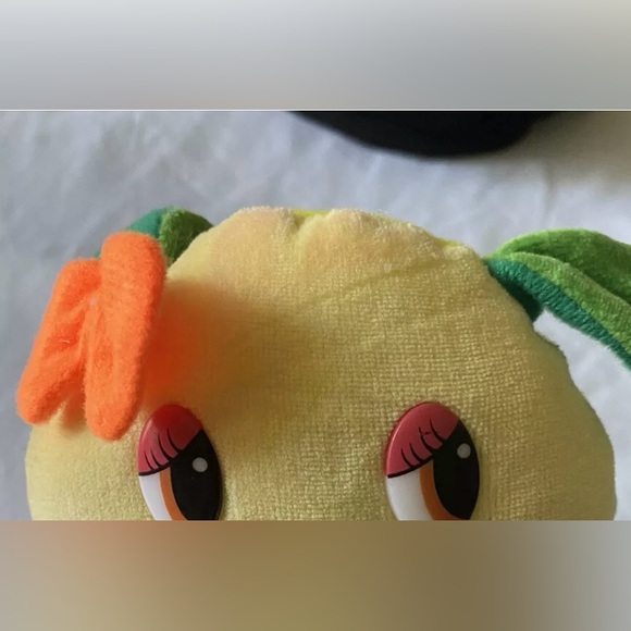 Vintage Pink Green plush Dog DAN BRECHNER cartoon toy Orange Bow - Picture 5 of 6